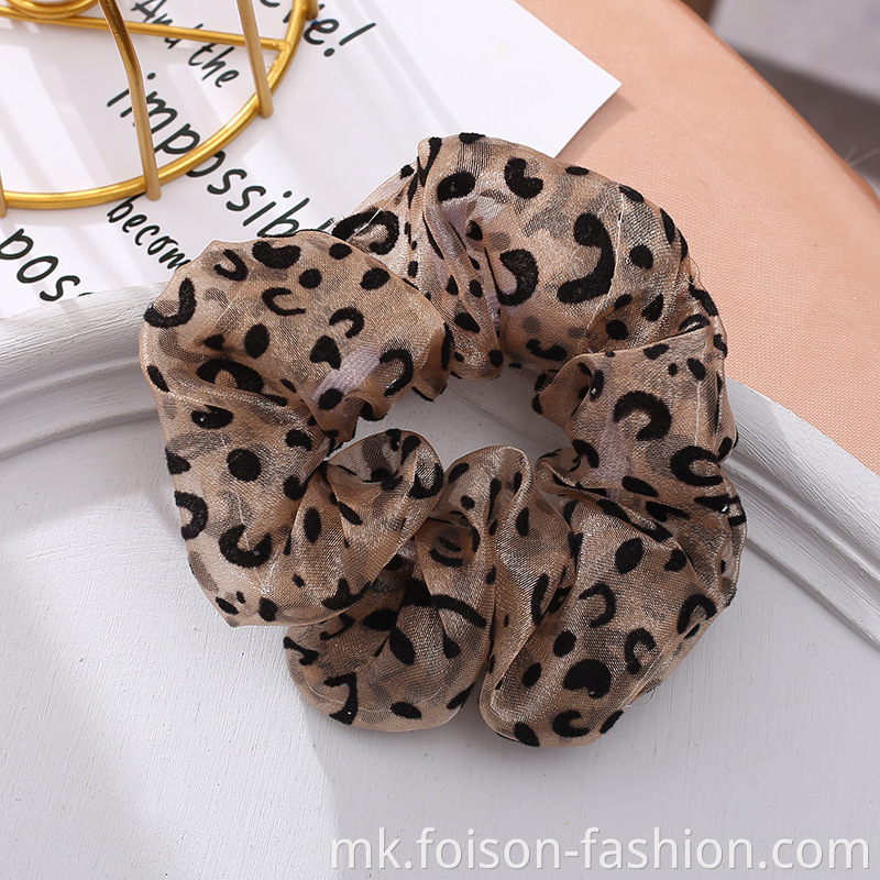 2020 Newest Hot Selling Ponytail Leopard Hair Rubber Band2